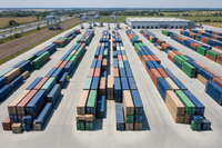 Bulk order of shipping containers at distribution yard